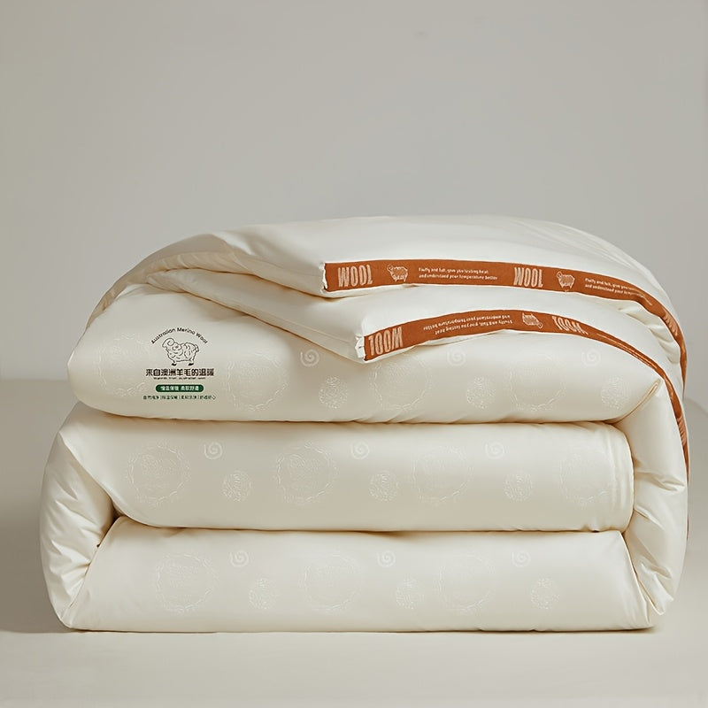 New Modern Style Australian Wool Duvet - Thick And Warm, Suitable for Autumn And Winter, Featuring a Quilted Design, Filled with Wool And Microfiber, Soft And Skin-Friendly Bedding for The Colder Seasons