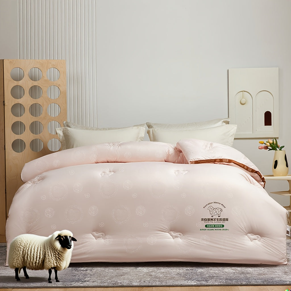 New Modern Style Australian Wool Duvet - Thick And Warm, Suitable for Autumn And Winter, Featuring a Quilted Design, Filled with Wool And Microfiber, Soft And Skin-Friendly Bedding for The Colder Seasons