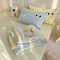 4pcs set of summer cool bedding - soft and breathable, including 1 blanket, 1 bed sheet, and 2 pillowcases (excluding pillow core) - soft and cool thin quilt, comfortable and suitable for all seasons, suitable for bedrooms and guest rooms.