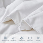 Hotel Grand 1000 Thread Count European Goose Down Comforter Queen Size, 100% Egyptian Cotton Cover, Extra Warmth Duvet Insert with Corner Tabs, White Bedding Comforters, 90\