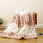 Ultra-Soft | Handmade Ultra-Soft Handmade Chenille Blanket 1pc - Warm, Cozy, Versatile Throw for Couch, Sofa, Office, Bed, Perfect Multi-Purpose Christmas New Year Gift for All Seasons