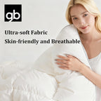 Gb Luxury White Goose Down Comforter with Visible Fill Window, All-Season Thickness Options, Baby-Approved Lightweight to Winter-Warmth, Sizes from Infant to King, Ultra-Soft, Breathable Cotton-Blend Fabric for Sensitive Skin