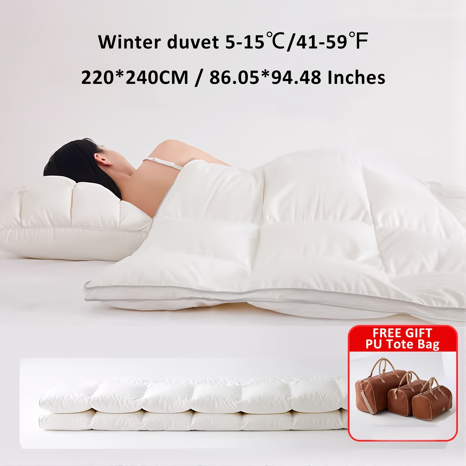 Gb Luxury White Goose Down Comforter with Visible Fill Window, All-Season Thickness Options, Baby-Approved Lightweight to Winter-Warmth, Sizes from Infant to King, Ultra-Soft, Breathable Cotton-Blend Fabric for Sensitive Skin