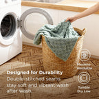 WERVITY Soft and Gentle Khaki Queen-Size Sofa Throw - Plaid Plush Holiday Blanket, Gift for All Ages, Adorable Soft Comfortable Spring Bedroom Home Decor Blanket, Machine Washable