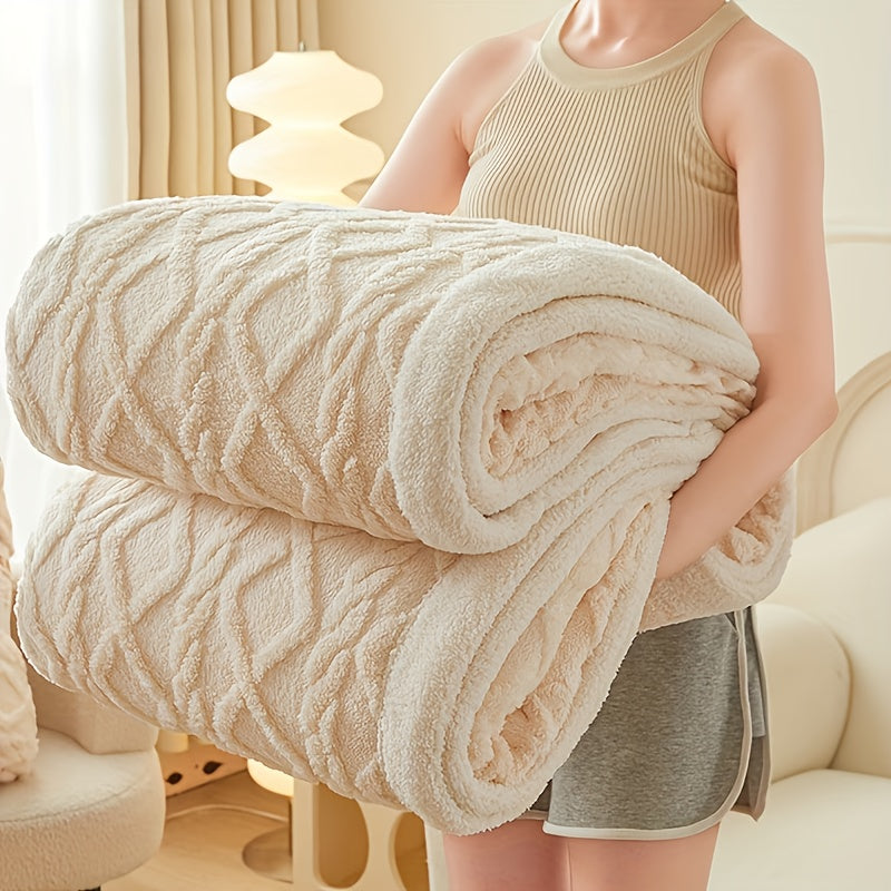 Thick Coral Fleece Blanket | Ultra-Soft Thermal Flannel for All-Season Warmth | Ideal for Office Naps, Dorm Beds, Sofa Covers & Travel | Lightweight Cozy Student Essential & Housewarming Gift | Multiple Sizes & Colors | Machine Washable