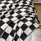 WERVITY 1 Colorful Checkered Flannel Blanket Thickened Material Ideal For: - Single-Person Nap Blanket - Year-Round Full-Body Blanket - Double Bed Sheet - Multi-Purpose Soft And Skin-Friendly Fleece Blanket - Office Throw Blanket - Outdoor Camping