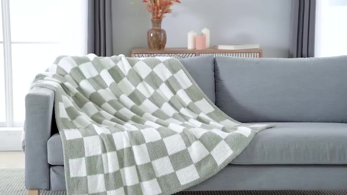 WERVITY 1 Colorful Checkered Flannel Blanket Thickened Material Ideal For: - Single-Person Nap Blanket - Year-Round Full-Body Blanket - Double Bed Sheet - Multi-Purpose Soft And Skin-Friendly Fleece Blanket - Office Throw Blanket - Outdoor Camping
