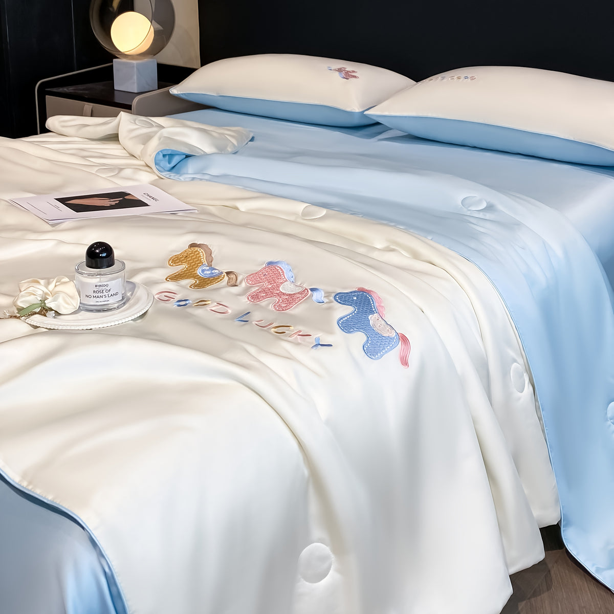 1pc, 2026 New Washed Air Conditioning Quilt, Cute Summer Quilt, Light Summer Quilt, Thin and Breathable Air Conditioning Blanket, Lightweight Quilt, Suitable for Bedrooms and Dormitories, Machine Washable, Pillowcases Not Included