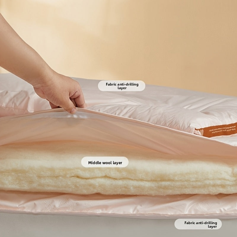 New Modern Style Australian Wool Duvet - Thick And Warm, Suitable for Autumn And Winter, Featuring a Quilted Design, Filled with Wool And Microfiber, Soft And Skin-Friendly Bedding for The Colder Seasons