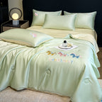 1pc, 2026 New Washed Air Conditioning Quilt, Cute Summer Quilt, Light Summer Quilt, Thin and Breathable Air Conditioning Blanket, Lightweight Quilt, Suitable for Bedrooms and Dormitories, Machine Washable, Pillowcases Not Included