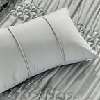 Elegant Ruched 6PC Bedding Set - Soft Microfiber Sage Green Complete Bed Set (Comforter+Sheets+Pillowcases), Elevate Your Bedroom Space