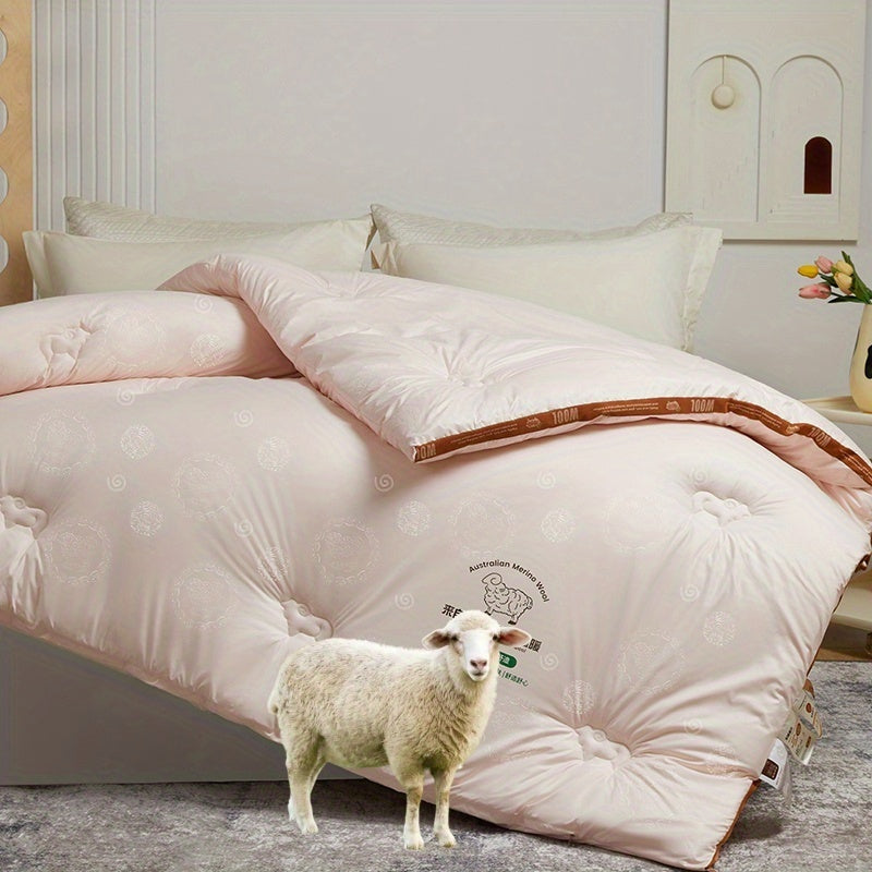 New Modern Style Australian Wool Duvet - Thick And Warm, Suitable for Autumn And Winter, Featuring a Quilted Design, Filled with Wool And Microfiber, Soft And Skin-Friendly Bedding for The Colder Seasons