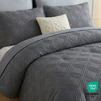 7pcs Bedding Ensemble for Year-Round Use, Featuring a Grid Cut Quilt Set with 1 Quilt, 1 Flat Sheet, 1 Mattress Protector, And 2 Or 4 Pillow Covers, Designed for Easy Comfort with High-Quality, Soft Material