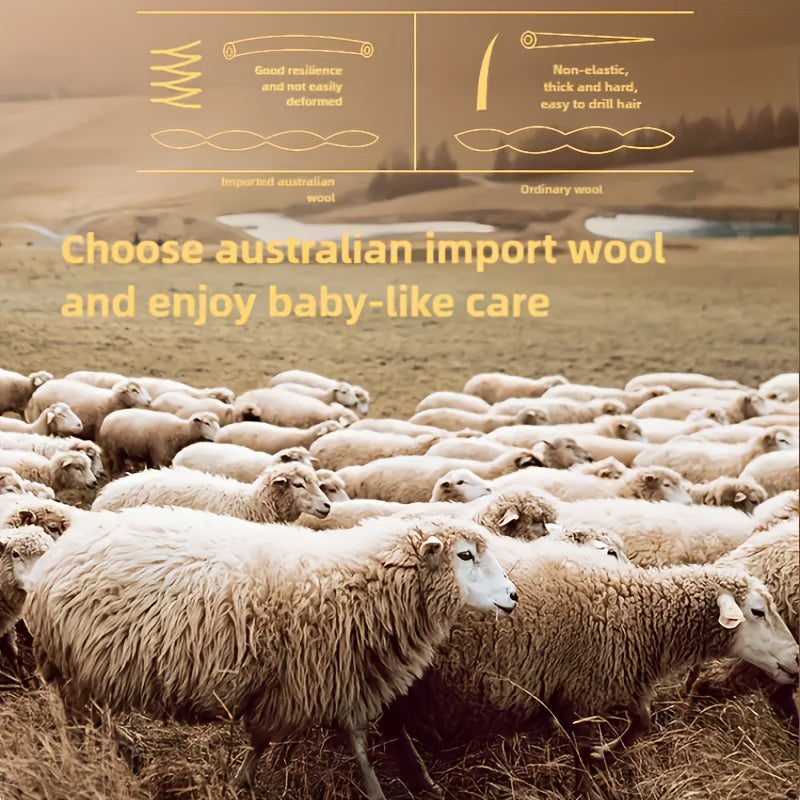New Modern Style Australian Wool Duvet - Thick And Warm, Suitable for Autumn And Winter, Featuring a Quilted Design, Filled with Wool And Microfiber, Soft And Skin-Friendly Bedding for The Colder Seasons