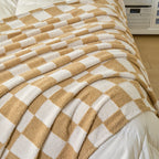 WERVITY 1 Colorful Checkered Flannel Blanket Thickened Material Ideal For: - Single-Person Nap Blanket - Year-Round Full-Body Blanket - Double Bed Sheet - Multi-Purpose Soft And Skin-Friendly Fleece Blanket - Office Throw Blanket - Outdoor Camping