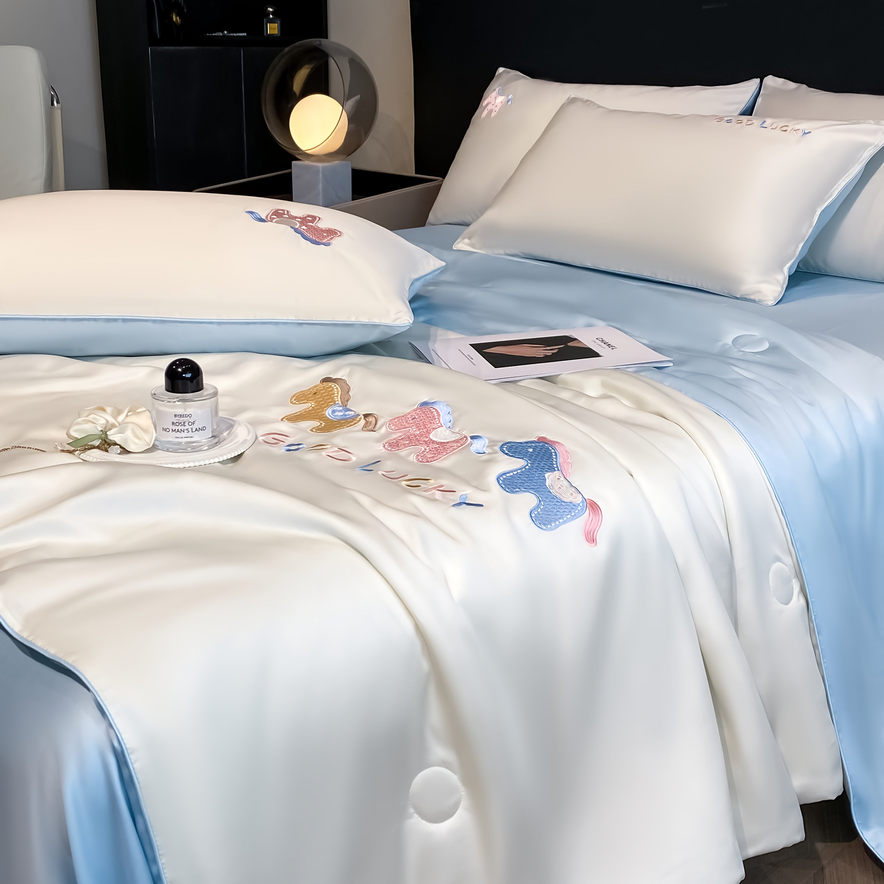 1pc, 2026 New Washed Air Conditioning Quilt, Cute Summer Quilt, Light Summer Quilt, Thin and Breathable Air Conditioning Blanket, Lightweight Quilt, Suitable for Bedrooms and Dormitories, Machine Washable, Pillowcases Not Included