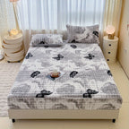 3pcs Heart Pattern Fitted Sheet Set, Soft, Comfortable, and Skin-friendly Fitted Sheet, Suitable for Bedrooms and Guest Rooms (1 Fitted Sheet, 2 Pillowcases, Does Not Include Inserts)