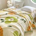 Luxurious Double-Sided Flannel Throw Blanket -Thick and Cozy Flower Blanket, All-Season Soft Couch\u002FBed Cover, Washable Decorative Throw for Home