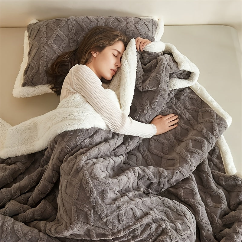 Thick Coral Fleece Blanket | Ultra-Soft Thermal Flannel for All-Season Warmth | Ideal for Office Naps, Dorm Beds, Sofa Covers & Travel | Lightweight Cozy Student Essential & Housewarming Gift | Multiple Sizes & Colors | Machine Washable