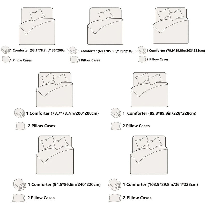 High-quality Quilt, Large Fluffy Duvet, Stylish Digital Print, Suitable for All Seasons, Soft and Skin-friendly. Ideal for Home Bedding and Bed Linens, Available in Multiple Sizes to Fit Beds from 51.18inch to 103.94inch. A Warm New Choice for Your