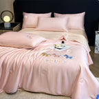 1pc, 2026 New Washed Air Conditioning Quilt, Cute Summer Quilt, Light Summer Quilt, Thin and Breathable Air Conditioning Blanket, Lightweight Quilt, Suitable for Bedrooms and Dormitories, Machine Washable, Pillowcases Not Included