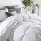 Luxury Hotel Comforter 1pc Luxury Hotel Bed Comforter - King\u002FQueen Size All-Season Bedspread with 3D Polyester Fill, Machine-Washable Quilt & Duvet Insert, Bed Sheets Compatible (White) | Bedding Tabs System for Easy Use, Multi-Use Comforter for s &
