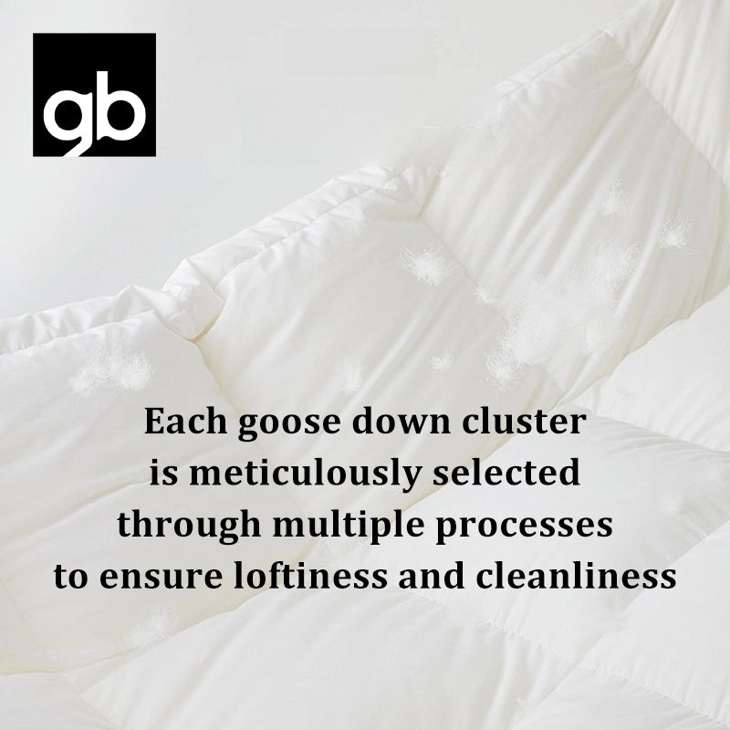 Gb Luxury White Goose Down Comforter with Visible Fill Window, All-Season Thickness Options, Baby-Approved Lightweight to Winter-Warmth, Sizes from Infant to King, Ultra-Soft, Breathable Cotton-Blend Fabric for Sensitive Skin