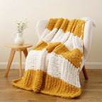 Ultra-Soft | Handmade Ultra-Soft Handmade Chenille Blanket 1pc - Warm, Cozy, Versatile Throw for Couch, Sofa, Office, Bed, Perfect Multi-Purpose Christmas New Year Gift for All Seasons