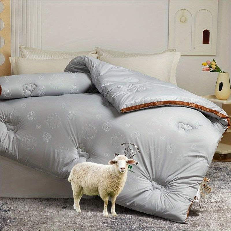New Modern Style Australian Wool Duvet - Thick And Warm, Suitable for Autumn And Winter, Featuring a Quilted Design, Filled with Wool And Microfiber, Soft And Skin-Friendly Bedding for The Colder Seasons