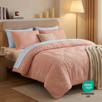7pcs Bedding Ensemble for Year-Round Use, Featuring a Grid Cut Quilt Set with 1 Quilt, 1 Flat Sheet, 1 Mattress Protector, And 2 Or 4 Pillow Covers, Designed for Easy Comfort with High-Quality, Soft Material