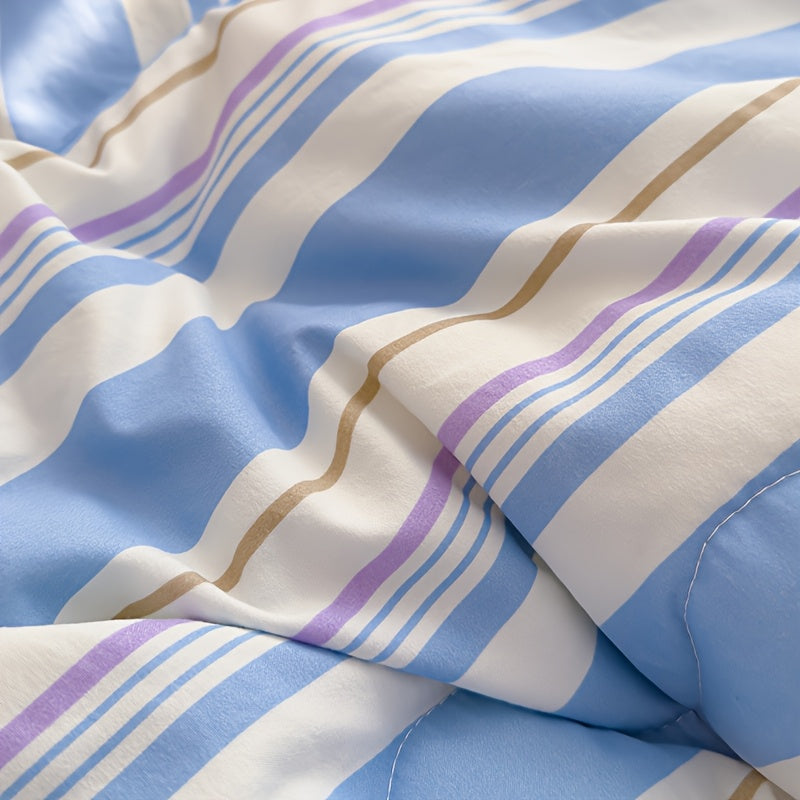 4pcs set of summer cool bedding - soft and breathable, including 1 blanket, 1 bed sheet, and 2 pillowcases (excluding pillow core) - soft and cool thin quilt, comfortable and suitable for all seasons, suitable for bedrooms and guest rooms.