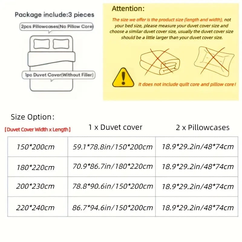 4pcs Popular Washable Printed bedding, New Style for Double Beds, Featuring a Fresh Floral Design. Includes a Combination for Single Dorm Beds: 1 Duvet Cover, 2 Pillowcases, And 1 Bed Sheet