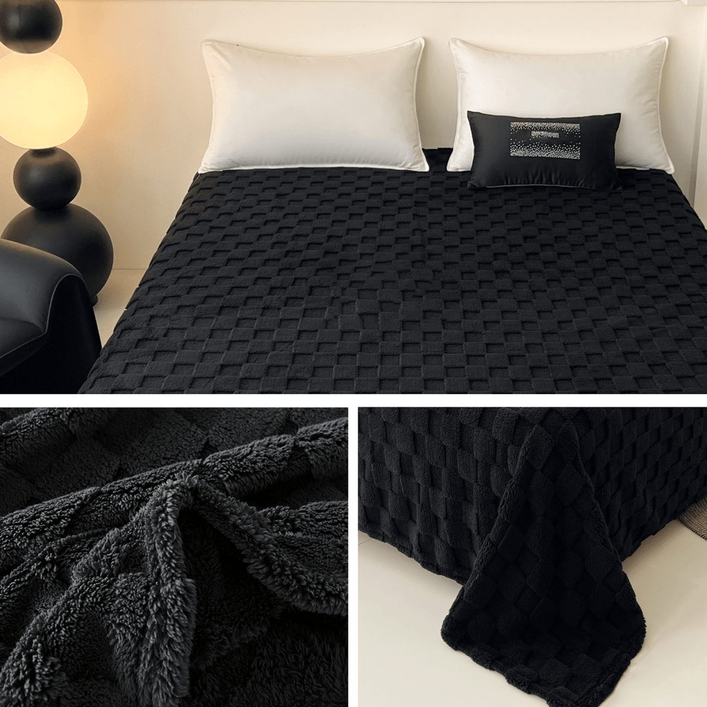 WERVITY Soft and Gentle Khaki Queen-Size Sofa Throw - Plaid Plush Holiday Blanket, Gift for All Ages, Adorable Soft Comfortable Spring Bedroom Home Decor Blanket, Machine Washable