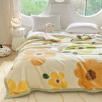 Luxurious Double-Sided Flannel Throw Blanket -Thick and Cozy Flower Blanket, All-Season Soft Couch\u002FBed Cover, Washable Decorative Throw for Home