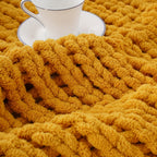 Ultra-Soft | Handmade Ultra-Soft Handmade Chenille Blanket 1pc - Warm, Cozy, Versatile Throw for Couch, Sofa, Office, Bed, Perfect Multi-Purpose Christmas New Year Gift for All Seasons