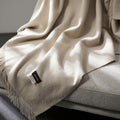 Cozy And Elegant, This French-Style Wool Blanket Is Perfect for All Seasons, Ideal for Snuggling on The Sofa Or Using As a Light Cover in Air Conditioning